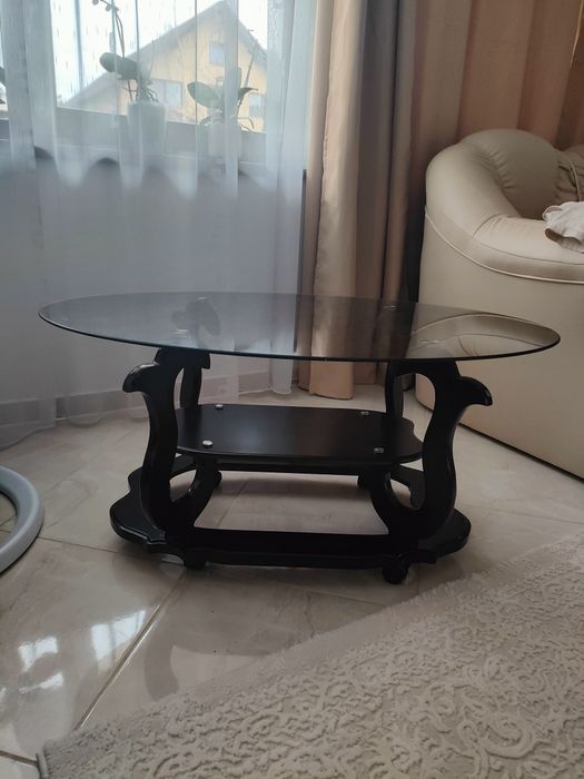 Masuta cafea cu sticla în stare buna