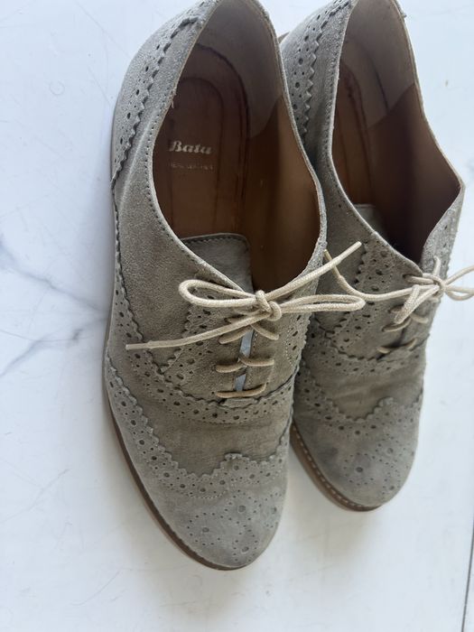 Обувки, 39-40 номер, оксфорд, естествен велур