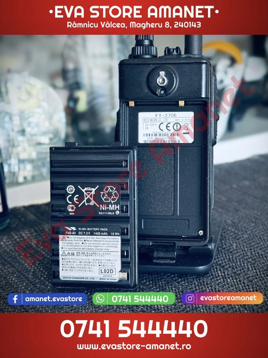 Stație radio / Transciever portabilă robustă IPX7 YAESU FT-270 VHF 144–146 MHz
