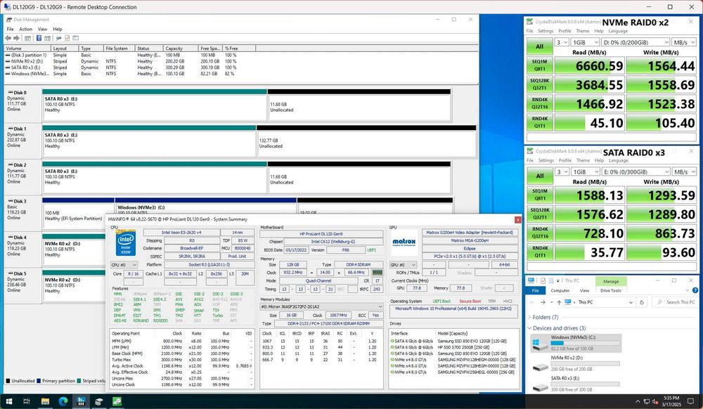 Server Xeon 8 Cores, 10x SATA, 3x NVMe, 2x GigabitLAN, iKVM