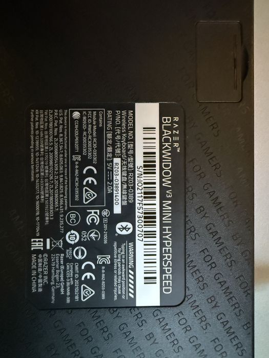 Безжична клавиатура Razer BlackWidow V3 Mini HyperSpeed