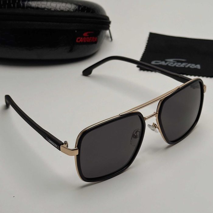 Слънчеви очила Carrera UV400 Унисекс Правоъгълни Златни Черни Кафяви