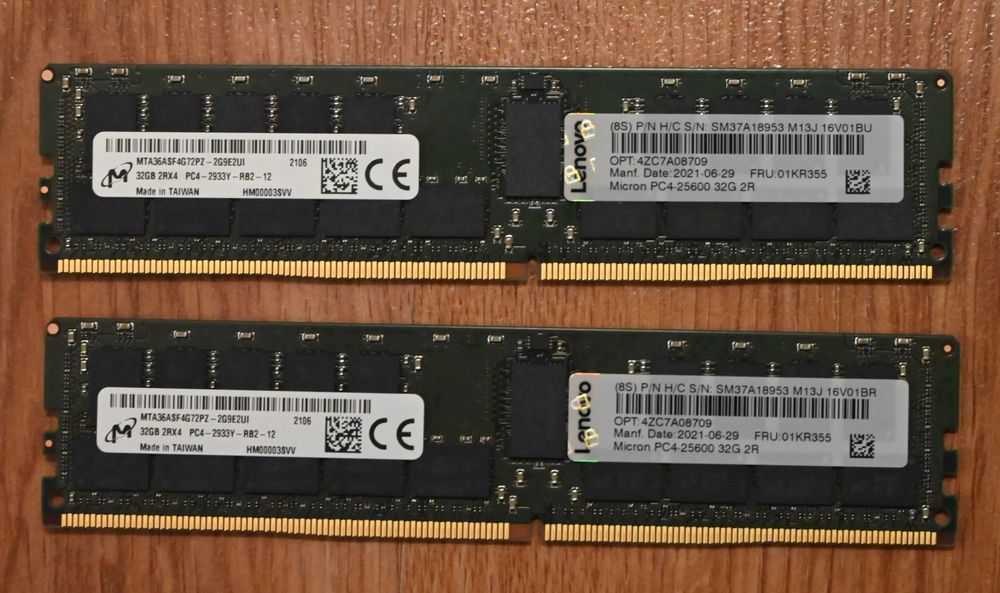 Memorii server Micron 32GB 2RX4 PC4-2933y-RB2-12 DDR4 PC4-25600 32G