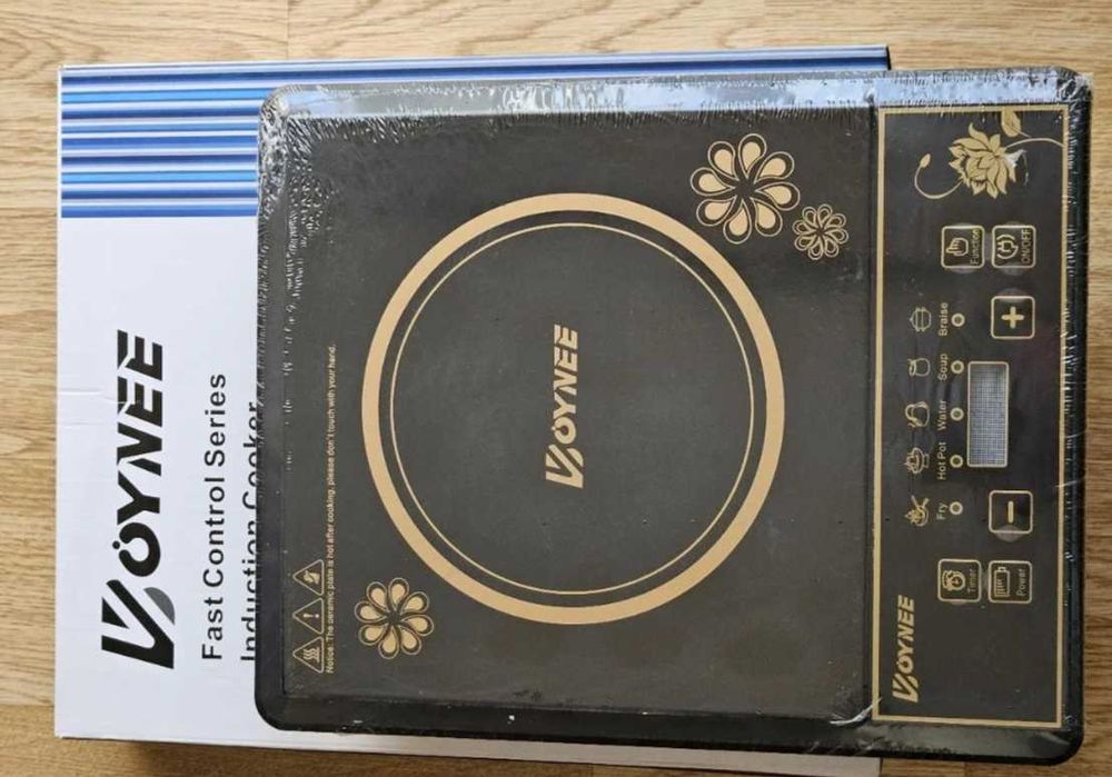 Plita Inductie 2200W 8 niveluri de putere panou tactil sticla neagra