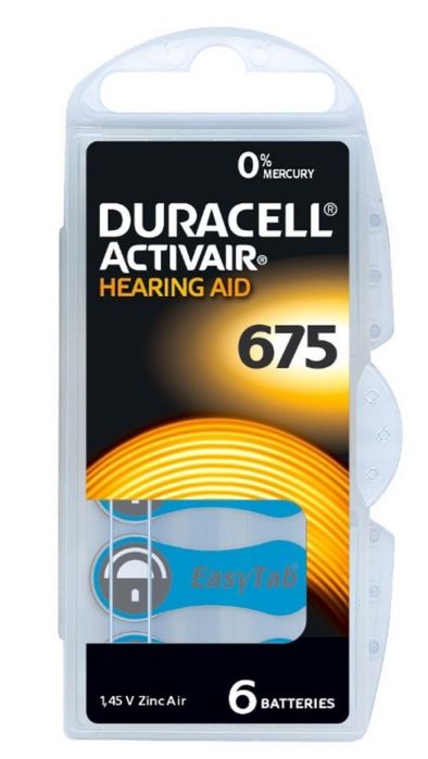 Батерии за слухов апарат Duracell ZA 13, ZA 675, ZA 312 и ZA10