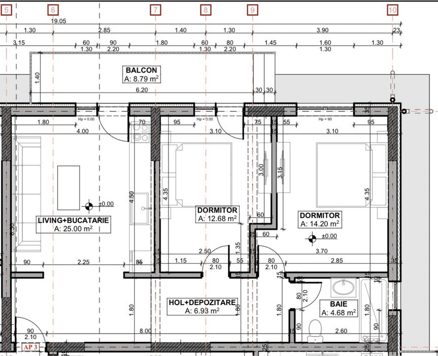 Apartament 3 camere la parter cu curte 150 mp