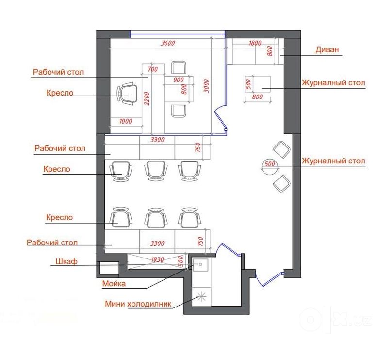 Nest One 49 m2 аренда офис 2 этаж срочно Нест Ван