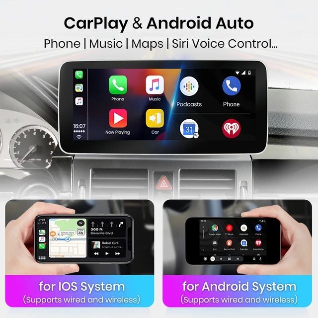 Navigatie Android Mercedes GLK , Carplay Android Auto + Camera