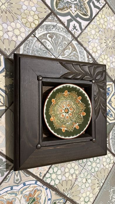 Свещник с дърворезба „Венге“