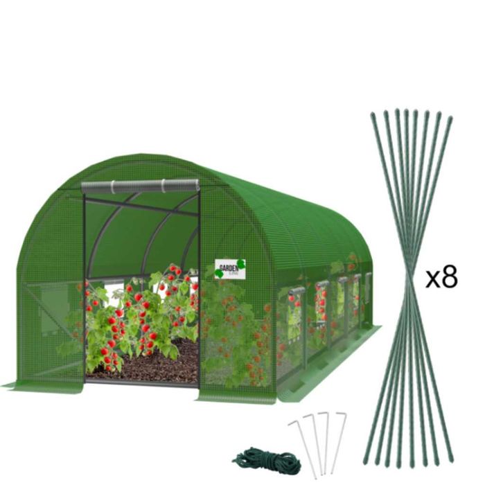 Голяма оранжерия с отлична вентилация и здрава конструкция