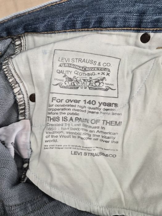 Blugi Regular Fit 501 Levi's distressed albastru deschis jeans