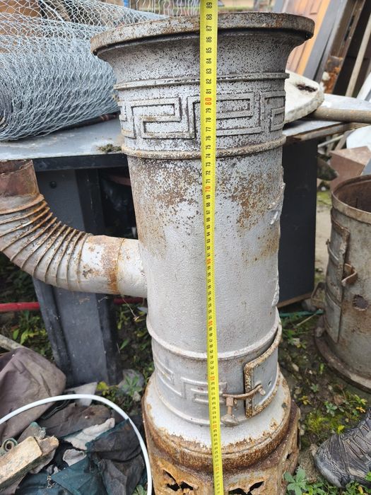 Sobă veche fontă godin fontă pe lemn