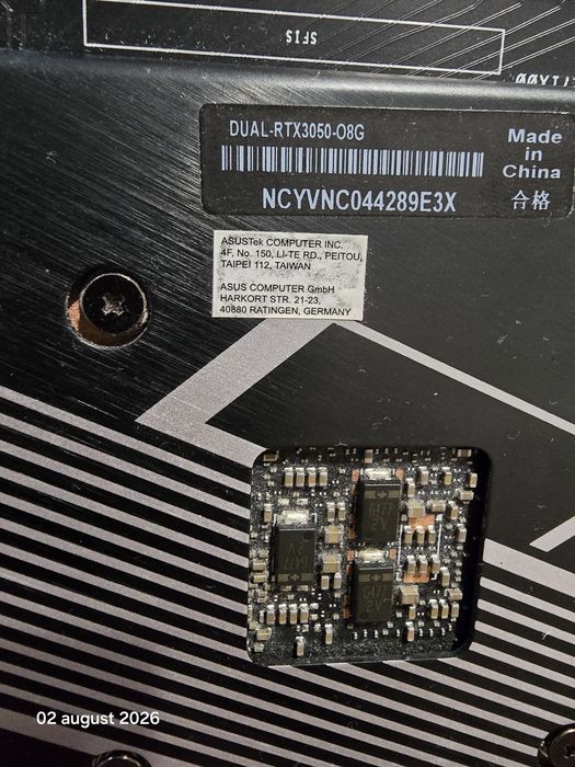 Placa video asus dual OC  rtx3050