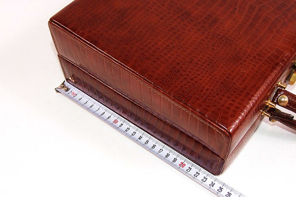 Geanta DIPLOMAT dama, piele naturala aligator, cheita, Made in England, NOUA