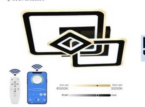 Led полилей абажур Hydrangea 160W с дистанционно управление, Бял