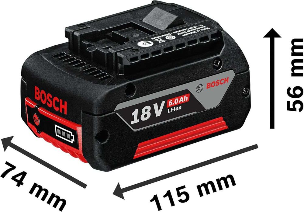 ПРОМО Нова 2г Гаранция Акумулаторна Батерия BOSCH 1x GBA 18V 5,0Ah, 1600A002U5