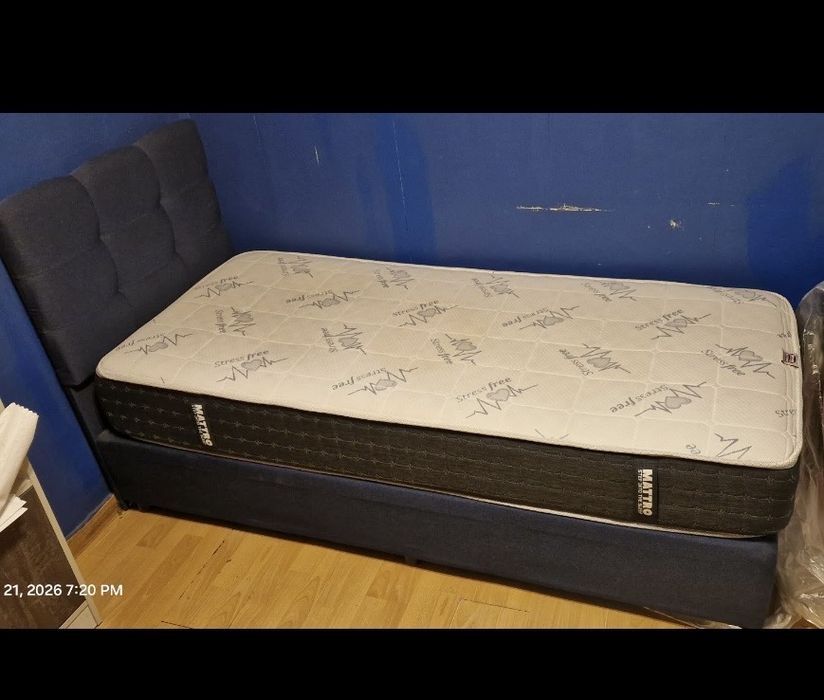 Тапицирано легло размер 80/190 см с подарък матрак