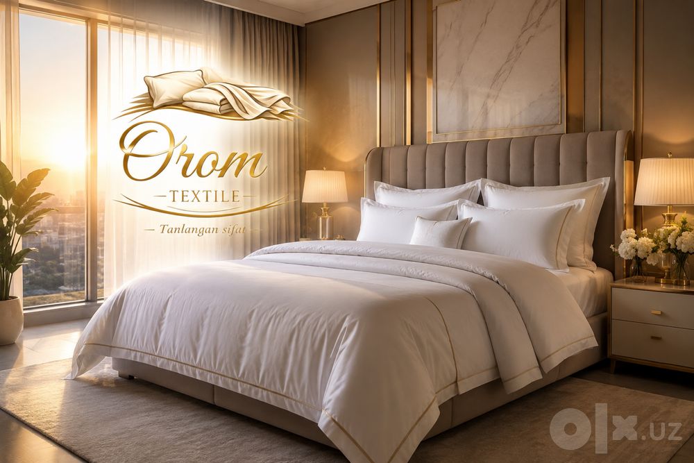 Orom textile mehmonhonalar uchun yotoq to’plamlari, yastiq….