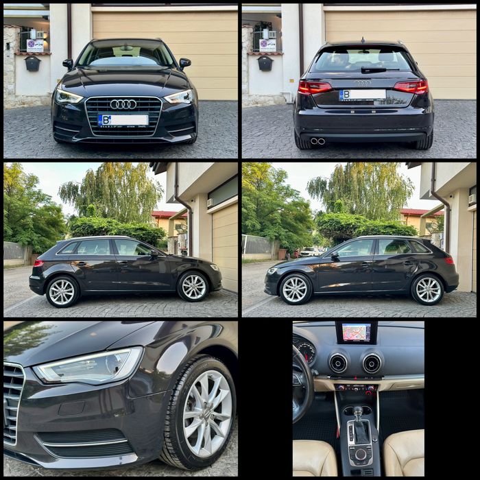 Audi A3 1.4 TFSI 122CP Cutie Automata S Tronic Piele Xenon Navi Sportback Accept Variante Auto
