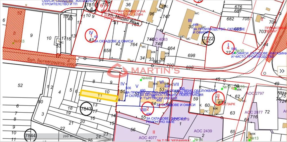 Парцел в София, област-с.Горни Богров площ 1073 цена 75110