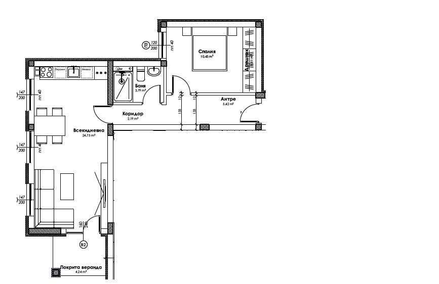 Двустаен апаратмемнт Прослав