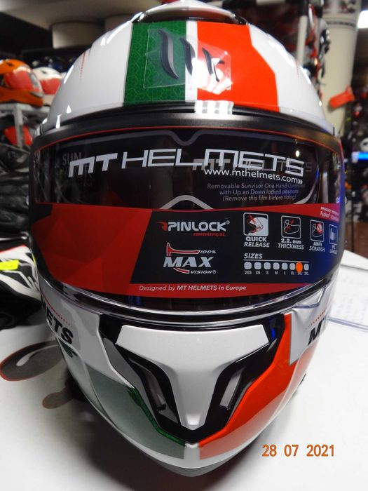 каска MT Helmets ATOM SV модуларна мото каска тъмни очила