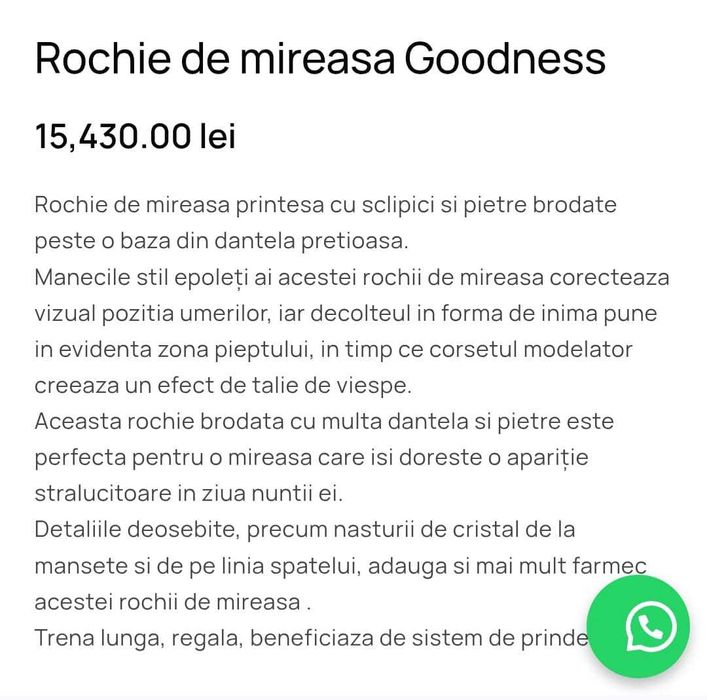 Rochie de Mireasa Printesa colectia 2025