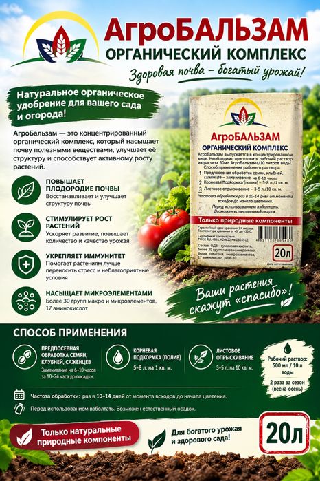 Органическое удобрение Агробальзам