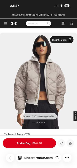 Продам куртку-бомбер Under Armour оригинал 100%