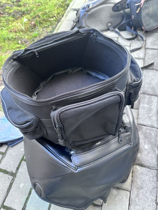 Geanta textil cu husa piele rezervor Triumph