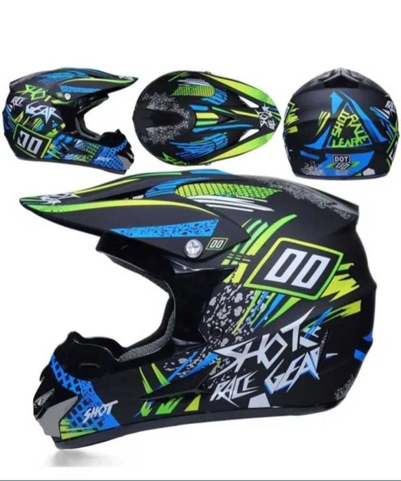 Casca Moto Scuter ATV Trotineta Electrica Enduro Moto Cross , Casca Moto Copii și Adulți + Ochelari Cadou