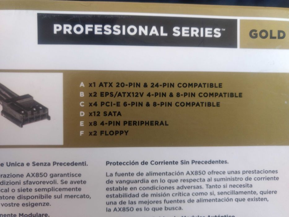 Захранване Corsair AX850 850W Gold