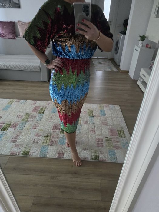 ROCHIE ASOS eleganta, de gala,de nașa,cu paiete de cununie,cu paiete,p