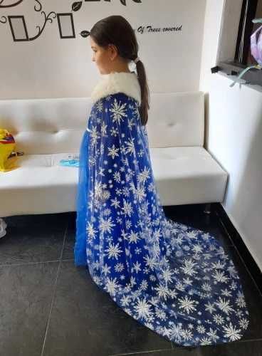 Rochie/rochita Elsa Frozen cu trena si blanita