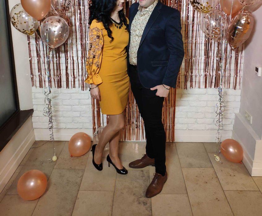 Rochie galbena eleganta