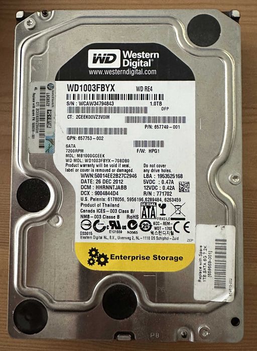 Диски для серверов HP