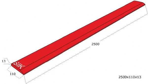 Lama de uzură pentru utilaje, pluguri de zăpadă 2500x110x13