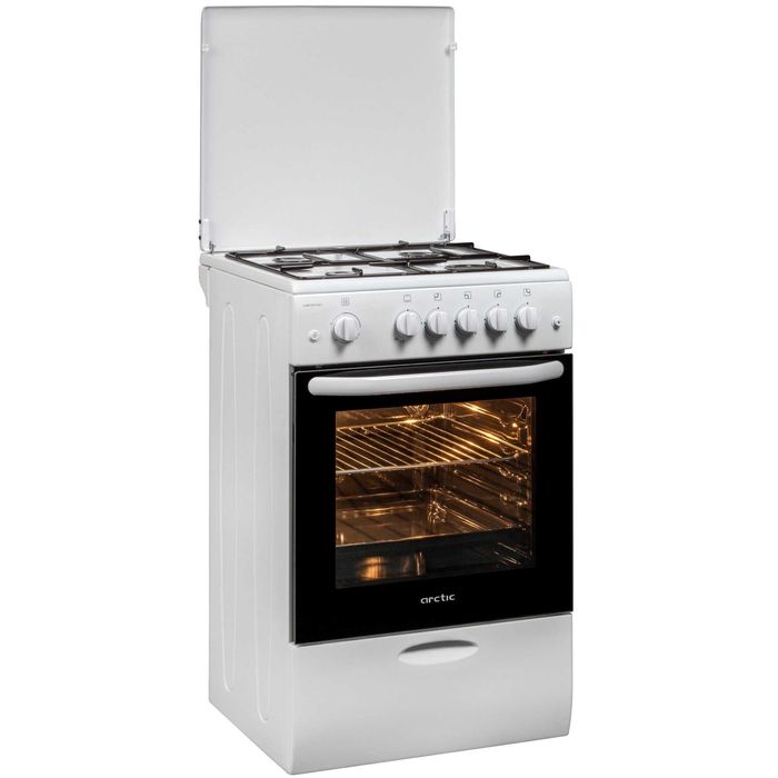 Vand aragaz Arctic UAM5512DLT, 4 Arzatoare gaz, Aprindere electrica