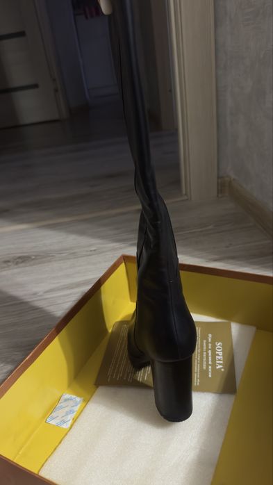 Сапоги зимние, на каблуке