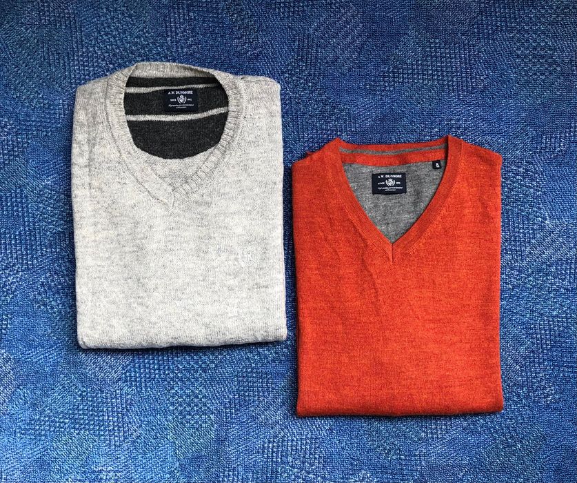 80% вълна A.W. Dunmore Wool Pullover мъжки пуловери - М