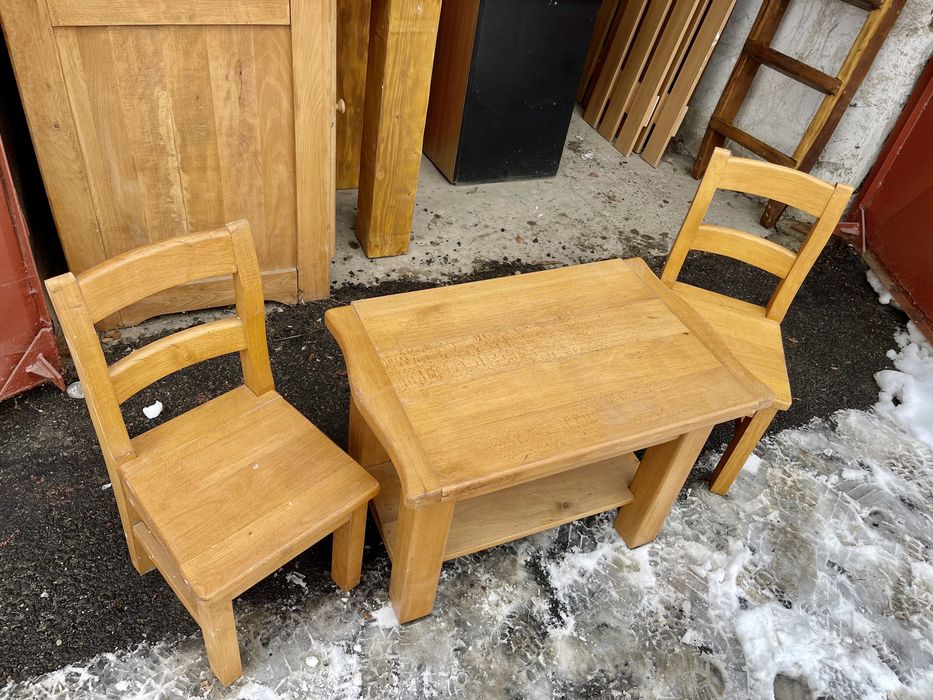 Masa masuta cafea cu scaune lemn masiv fag