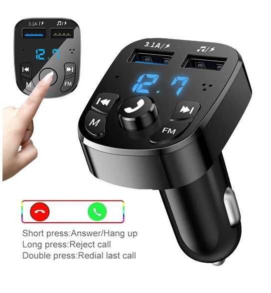 Волтмер - Трансмитер Двойно USB зарядно за кола