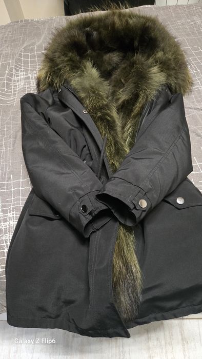 Дамска парка с естествен косъм