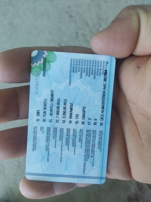 Gaz 53 dokementlari bor