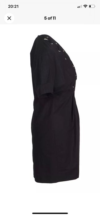 Sandro Paris Дамска Рокля Size 40 FR / L V-Neck Linen Blend