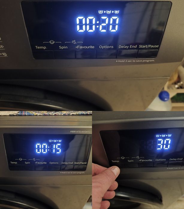 Mașină spălat rufe slim 7 kg /setare timp/temperatura/aburi