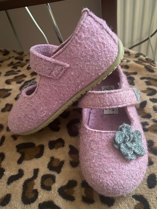 Papuci din lana, 16 cm interior