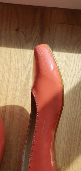 Balerini piele naturala lacuita