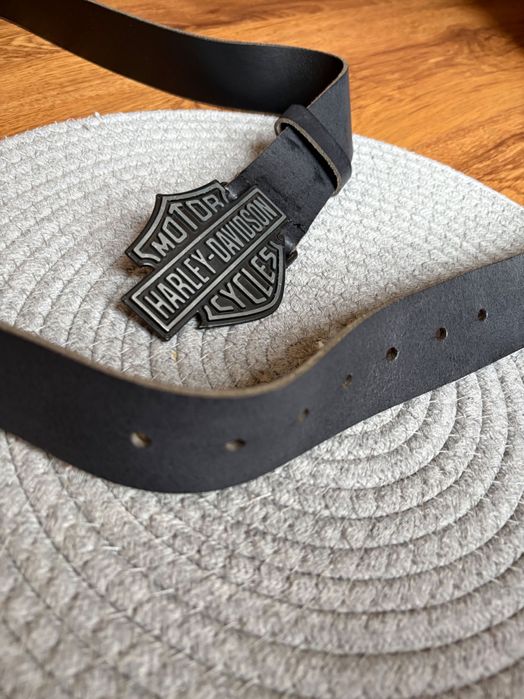 Чисто нов колан от естествена кожа Harley Davidson с голяма катарама