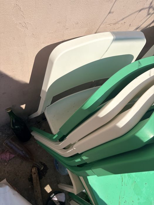 Scaune ikea 10 albe 6 verzi